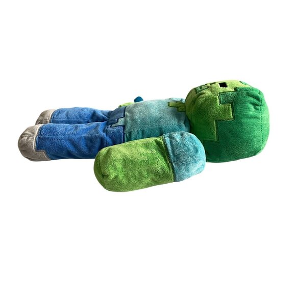 Minecraft Plush Zombie Pillow Toy Blue & Green Soft Stuffed Figure Collectors It - Picture 5 of 11